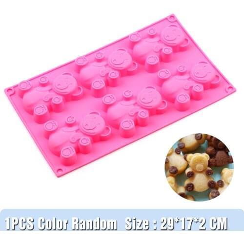 Lovely 3D Bear Form Cake Mold Silicone Mold Baking Tools Kitchen Fondant Cutters Kitchen Fondant Chocolate Mold Decorating