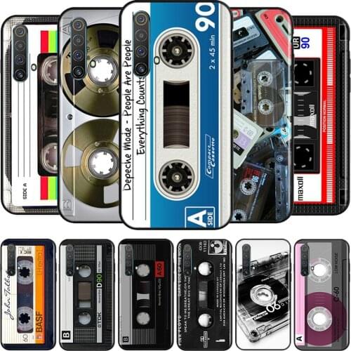 Old Style Tape Cassette Silicone Cover For Realme V15 X50 X7 X3 Superzoom Q2 C11 C3 7i 6i 6s 6 Global Pro 5G Phone Case