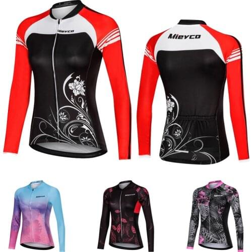 MTB Cycling Jersey Long Sleeve Camisetas De Mujer 2021 Ciclismo BMX Shirt Pro Sportswear Mountain Bike Clothing Roupas Femininas