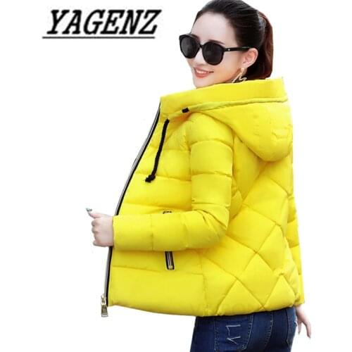 2020 Winter Jacket women Plus Size Womens Parkas Warm Outerwear solid hooded Coats Short Female Slim Cotton padded Casual tops