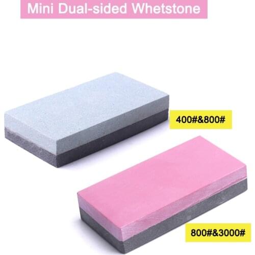 1PC 400#800# / 800#3000# Mini Double Side Knife Sharpening Tool Stone for Fine&Rough Grindstone Whetstone sharpener polish