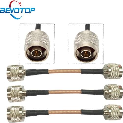 1Pcs RG142 N Male Plug to N Male plug Connector RF Coaxial Jumper Pigtail Cable RG-142 Extension Cable 15CM 50CM 1M 5M 10M