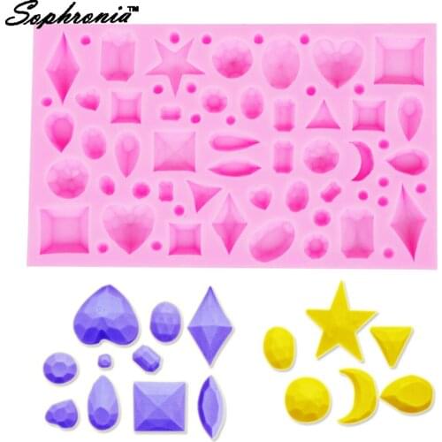 10PCS/SET M244 Gem Mini Collection Silicone Mold Handmade Mold, Fondant Cake Decoration Sugar Craft Tools Baking Tools mold