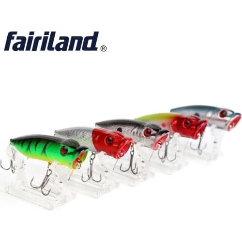 10pcs/lot Popper Fishing Lure isca artificial fishing bait 7cm/2.8in Crankbait Wobblers high carbon steel hook Fishing Lures