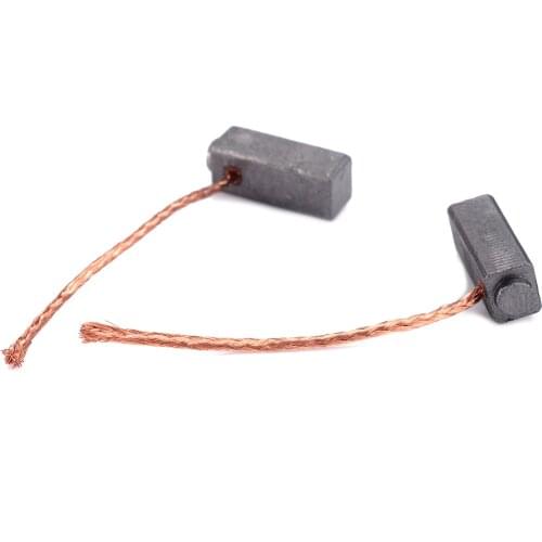 10PCS Electric Carbon Brushes Wire Leads Motor Brush Set 5X6X14mm For Generic Electric Motor Commutator Replacement Repair Part