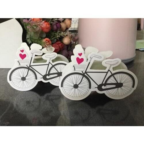 100 Pieces/Lot) Event and Party Gift box of Vintage-Inspired Bicycle Wedding Favor Box For Bicycle-themed Candy box