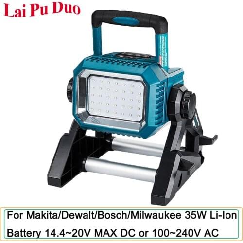 35W 14.4V-20V DC Lithium Battey Tool Working LED Light 100-240V AC Power Supply For Makita For Dewalt For Milwaukee For Bosch