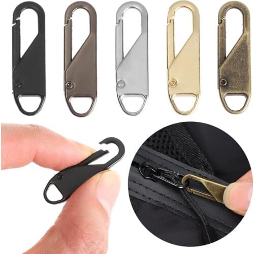 5Pcs DIY Metal Zipper Head Luggage Clothing Shoes Boots Zipper Puller Multi-purpose Detachable Zipper Sewing Accessories