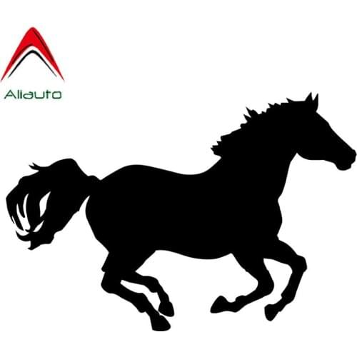 Aliauto Running Horse Stylish Car Stickers Vinyl Decorative Waterproof Reflective Sunscreen Decals Black/Silver,14cm*9cm