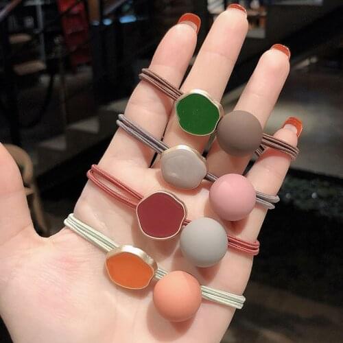 Korean Style Colored Crystal Hair Band Lovely All Matched Hair Rope High Elastic Hair Rings Hot SElling Fashion Hair Accessory