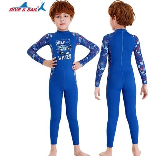 UPF50+ Kids Diving Suit Stretchy Dive Wetsuit One-Piece Swimsuit Jumpsuit Wetsuits Swimming Surfing Kayaking Sportswear