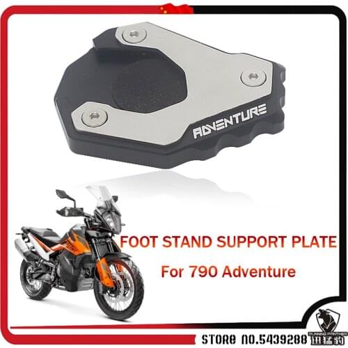 For 790 ADV 2019-2020 Kickstand Side Stand Pad Motorcycle Foot Sidestand Enlarge Extension Plate Support Pad 790 Adventure