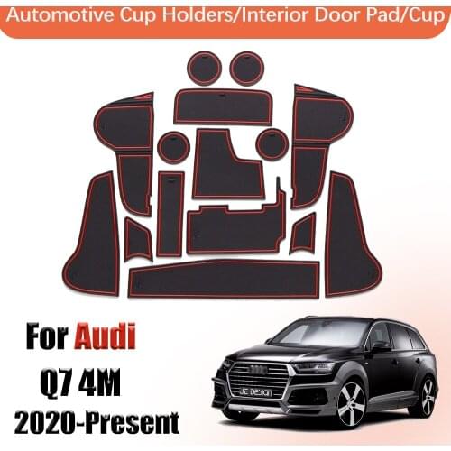 Door groove mat non slip door slot cup mat For Audi Q7 4M 2020-Present accessories rubber cup mat door mat cup