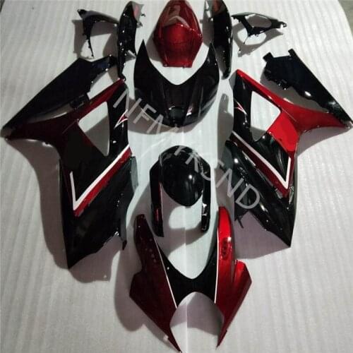 Hot sales Injection mold fairings kit for Suzuki GSXR1000 K7 2007 2008 GSXR 1000 07 08 red black fairing body parts