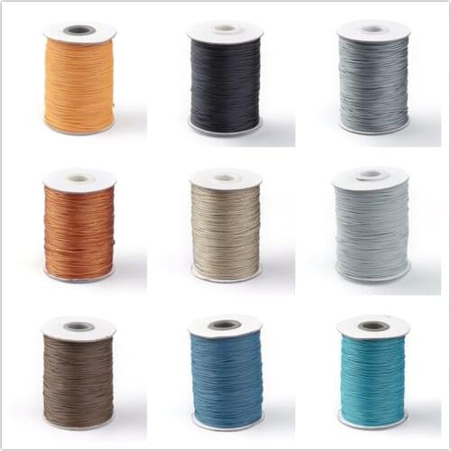 Pandahall Approx 85yards/roll 1.0mm Blue-Color Series Korean Waxed Polyester Cord Beading String Bracelet Necklace AccessoriesF8