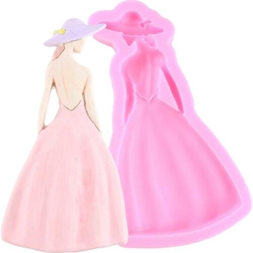 Beautiful Lady Fondant Silicone Mold Craft Chocolate Baking Mold Cake Decorating Tools kitchen Pastry Baking Tool