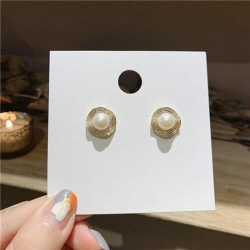 Zeojrlly Round Metal Women Vintage Stud Earrings Simple Earrings Female Simple Small Earrings New Fashion Jewelry For Female