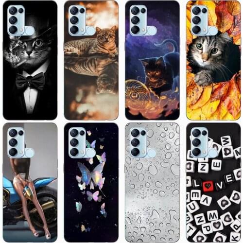 Fashion Soft silicone TPU Back Cover For OPPO RENO 5A Phone Funda Case For OPPO Reno 5A Cute Cartoon Case