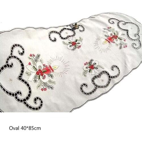 New cotton Table Runner flag White embroidered lace kitchen table cloth cover Nappe mantel Christmas tablecloth Wedding decor