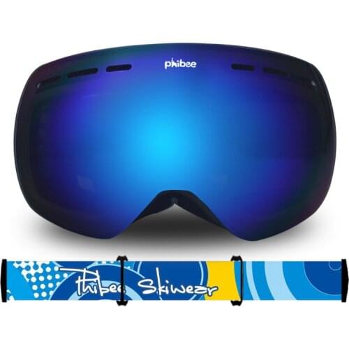2019 Boys Glasses for Snowmobile Girls Ski Goggles Double Lens UV400 Anti-fog Kids Snow Eyewear Hard Case