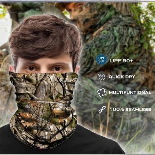 Hunting Hiking Seamless Bandana Scarf Neck Buff Outdoors Camping Headwear Quick Drying Face Shield Balaclava Camouflage Facemask