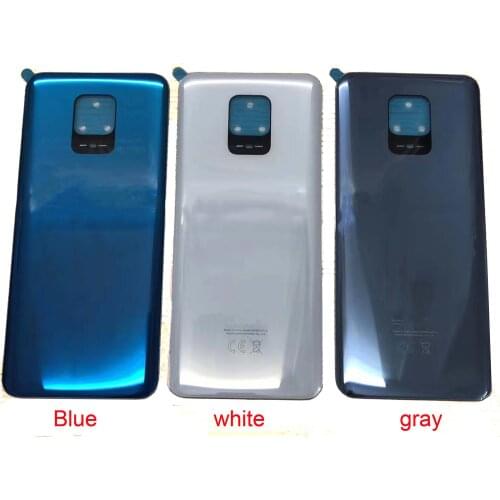 Original Battery Cover for Redmi Note 9S Global Version Back housing cover with double side Adhesive-Gray&White&Blue&Green