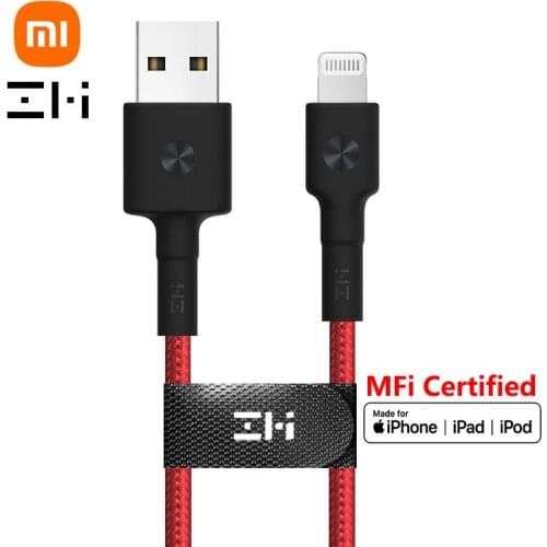 Original ZMI MFI certified usb lightning cable for iPhone 11 xs xr 8 7 6s plus 5 ipad charger Fast charging data 0.3m 1m Braided
