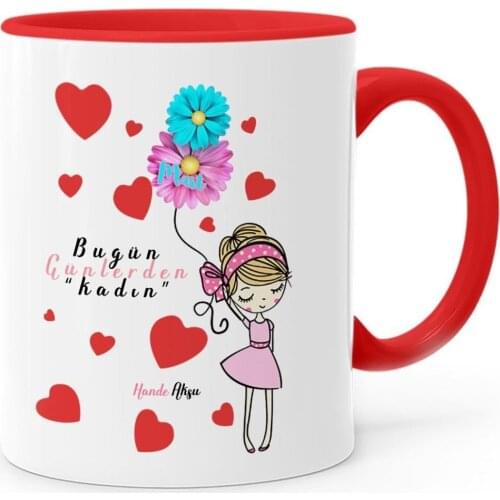 Personalized Custom Women Day Themed Red Mug Cup-8