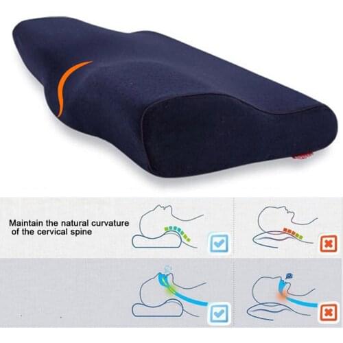 Memory Foam Neck Pillow Ergonomic Curve Cervical Pillow Sleeping Bedding Head Cushion Pillow