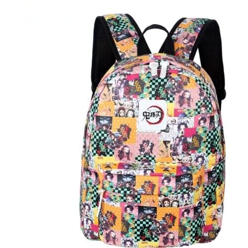 Backpack Demon Slayer Kimetsu No Yaiba Travel Bag Attack on Titan Printing Pattern Cosplay Cartoons Fashion Notebook Schoolbag