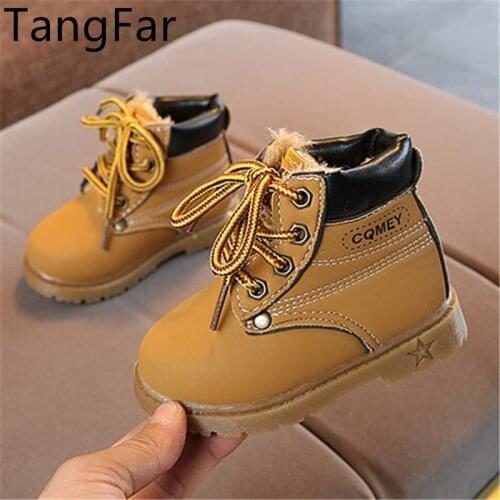 2021 Winter Boys Girls Snow Boots Warm Childrens Rubber Boots Waterproof Kids Boots Sports Shoes