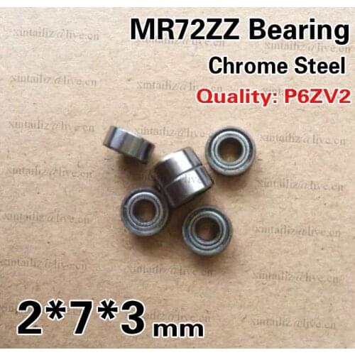 [CMMR72ZZ-P6]Free Shipping 10pcs high precision Gcr15 ABEC-7 MR72zz micro ball bearing 2mm*7mm*3mm