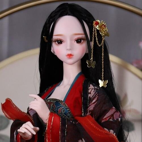 DBS 1/3 Doll BJD Ancient Style 34 Joints 24 Inch Ball Jointed Doll Full Set Collection DIY Toy Doll SD Gift for Girls