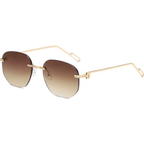 2021 new luxury square metal frame retro mens and womens sunglasses European and American street fashion trend glasses 3089