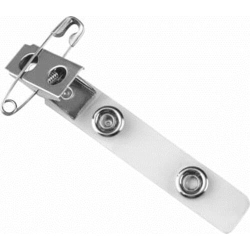 Vinyl Strap with Bulldog Clip and Safety Pin