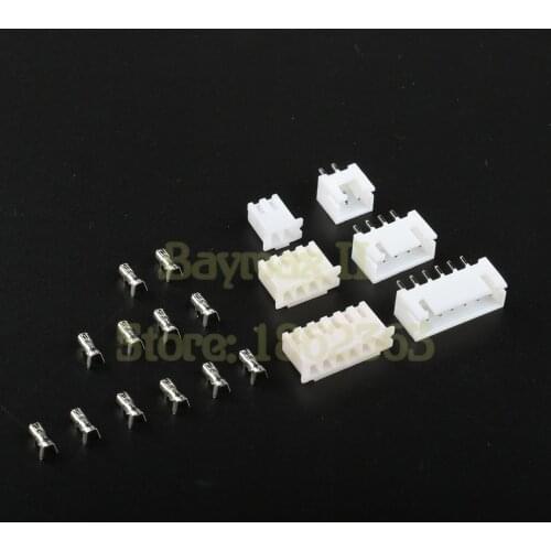 XH2.54mm Pitch 2 3 4 5 6 7 8 9 10 Pin XH2.54 Male & Female Plug Housing and female Pin Header Crimp Terminals Connector Kit