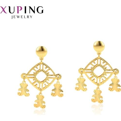 Xuping Fashion Retro Wild Earrings Environmental Copper Jewelry for Women Christmas Day Gifts 95130