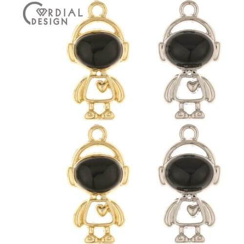 Cordial Design 100Pcs 12*22MM Jewelry Accessorie/Paint Effect/Rhodium Pendants/Boy Shape/Jewelry Findings Components/DIY Making