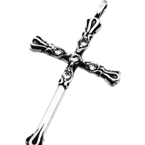 925 Sterling Silver cross women Pendant Charm jewelry A5305