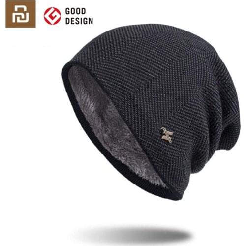 Xiaomi Mijia Winter Warm Hat For Women Men Knitted Casual Beanies Skullies Plus Velvet Thicken Hats Outdoor Cycling Skiing Cap