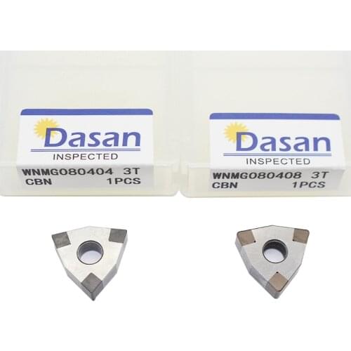 1Pcs WNMG080408 WNGA 3T WNMG 080404 WNMG080412 CBN Edged Solid Corner CBN Insert CNC Lathe Turning Tool for Hardened Steel