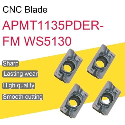 10PCS High Quality APMT1135PDER-FM WS5130 Milling Insert APMT11 Blade CNC Mechanical Lathe Turning Tool Accessories