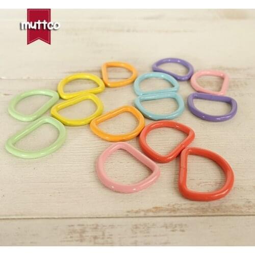 10pcs/lot Metal Colourful D ring DIY for Dog Collar 25mm Connection alloy metal Buckles DIY D Ring Webbing Clasp Clip