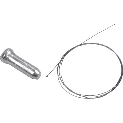 100 Pcs Bicycle Bike Shifter Brake Cable Tips Caps & 10 Pcs Shifter Shift Cable Bowden Bike Racer 190Cm X 1.2Mm Silver