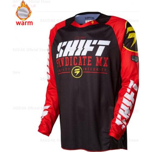 2021 Winter Thermal Fleece Long Sleeve Cycling Clothing Downhill Jersey Bicycle Mountain Bike Clothing Quick Dry DH MTB T-shirt