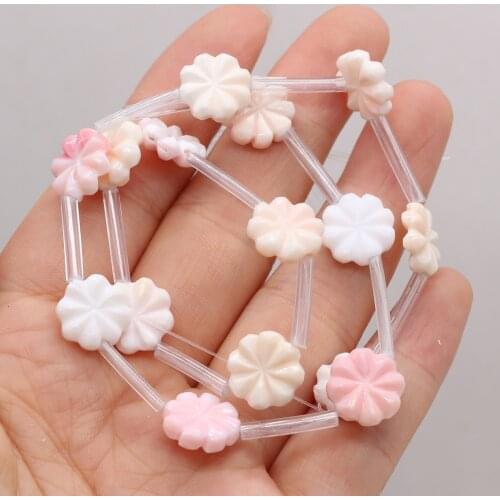 5PCS 2021 New Style Natural Seashell Petal-shaped Shells Beaded Handmade Crafts for Necklaces Bracelets Jewelry Different Sizes