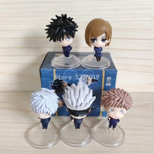 5pcs/set Jujutsu Kaisen Action Figure Itadori Yuji Fushiguro Megumi Anime Figure Gojo Satoru Kugisaki Nobara Figure Model Toys