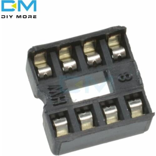 50PCS 8Pin 8 Pin DIP-8 8DIP 8 DIP IC Sockets Adaptor Solder Type IC Connector Chip Base 2.54MM