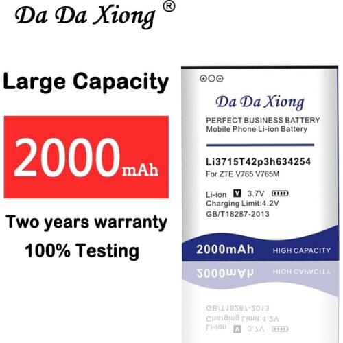 Da Da Xiong 2000mAh Li3715T42p3h634254 Battery for ZTE V765 V765M phone battery