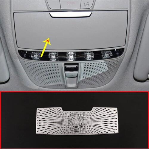 Aluminum Alloy Car Read Lamp Decoration Cover Trim For Mercedes Benz GLC C Class W205 X253 2015-2019 Accessories